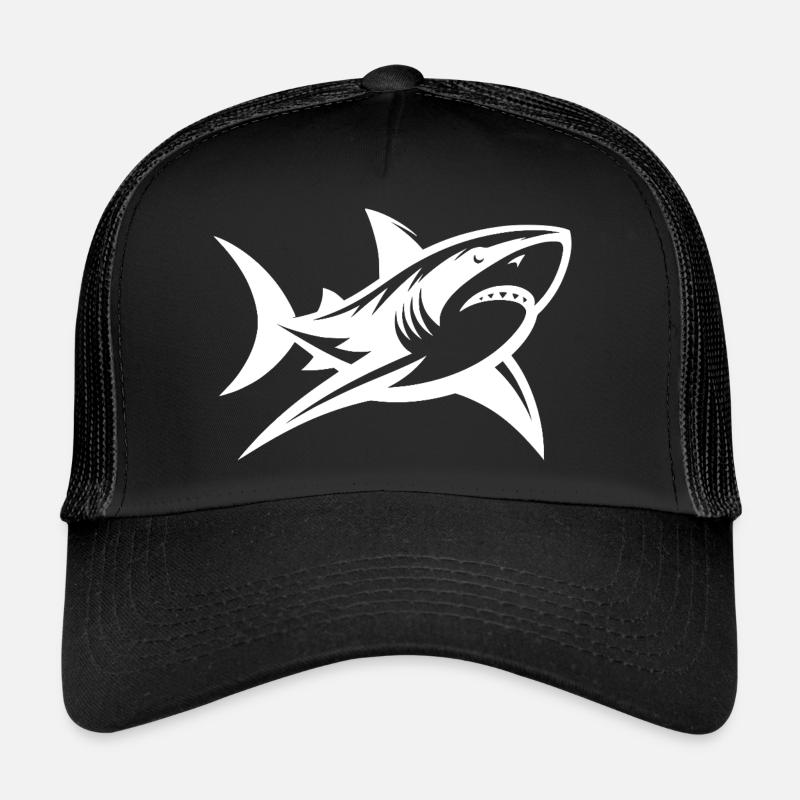 Deep Sea Shark Meets Tattoo Sharp and Stylish Trucker Cap