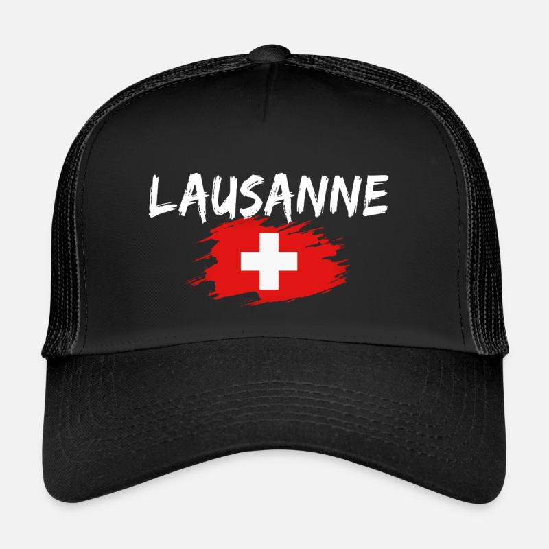 Lausanne Suisse Drapeau Casquette trucker 