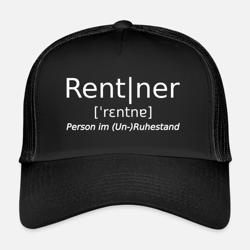 Renter / (Un-)Ruhestand - Wörterbuch-Eintrag Trucker Cap