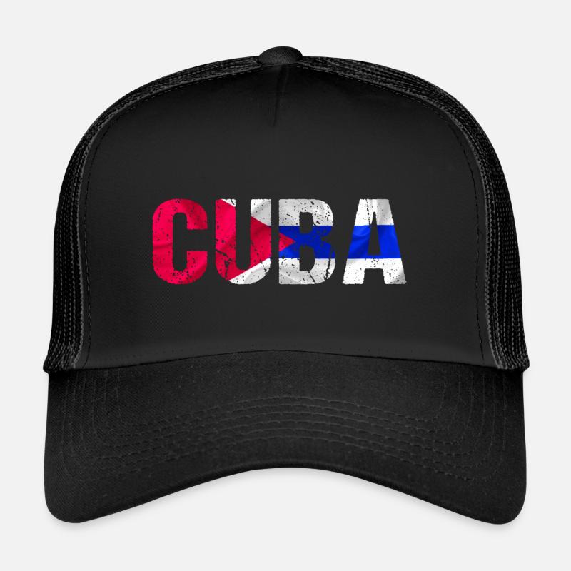 Drapeau de Cuba Cuba - Casquette trucker  - noir/noir