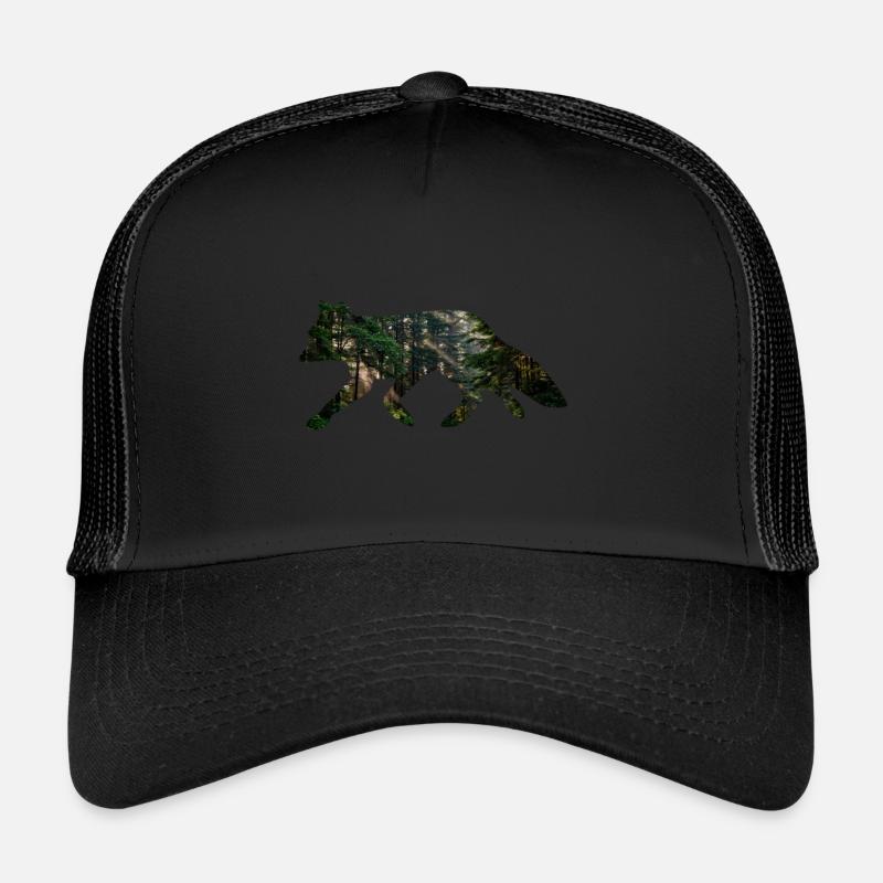 Fuchs Wald - Trucker Cap - Schwarz/Schwarz