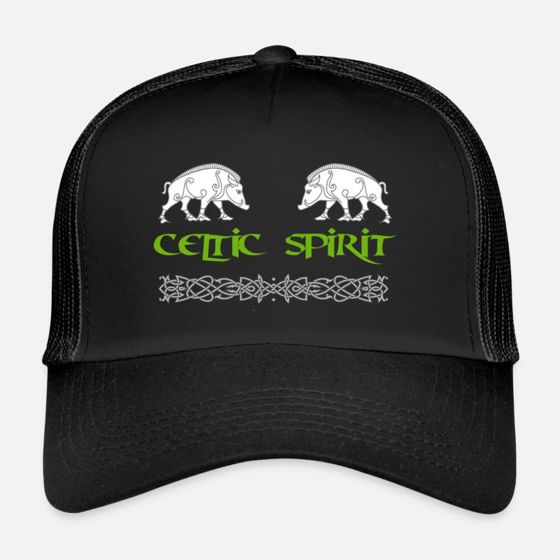 Celtic Spirit - Eber - Trucker Cap - Schwarz/Schwarz