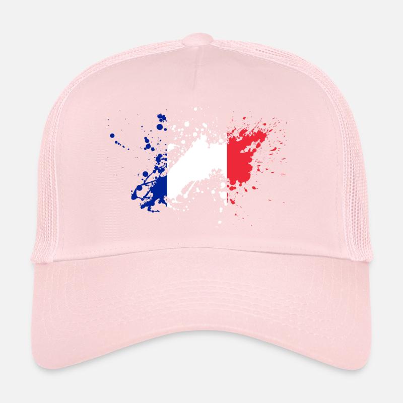 Frankreich Flagge Klecks Trucker Cap
