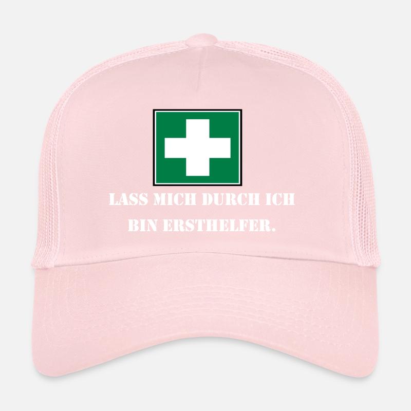 Lass mich durch ich bin Ersthelfer (weiß) Trucker Cap
