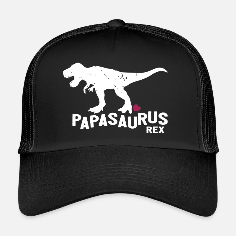 Papasaurus Rex - Trucker Cap - Schwarz/Schwarz