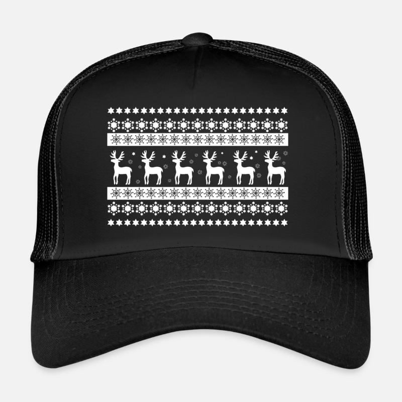 Reindeer pattern Trucker Cap