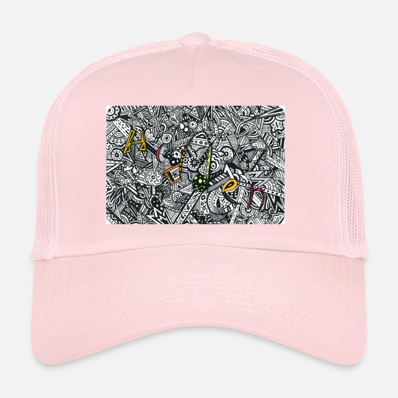 Hidden Zentangle Art Solution édition jaune Casquette trucker 