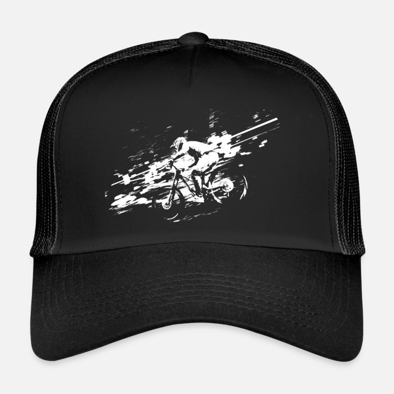 mtb mtb downhill - Trucker Cap - black/black
