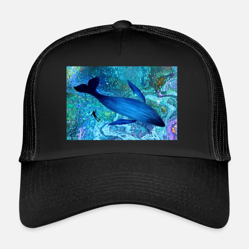 Blue Whale & plongée dans l'océan Casquette trucker 
