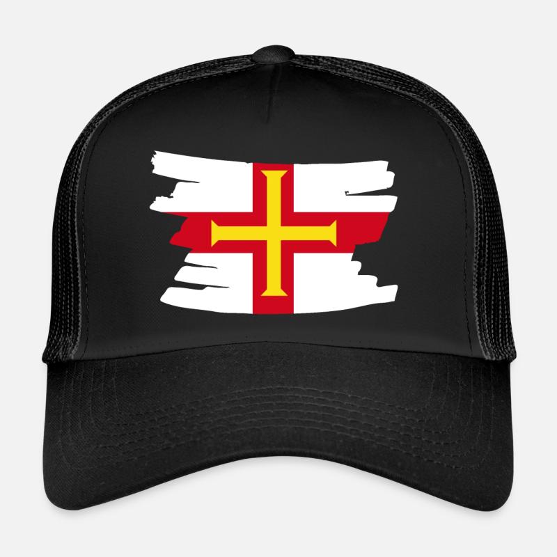 Drapeau national de Guernesey - brosse horizontale Casquette trucker 