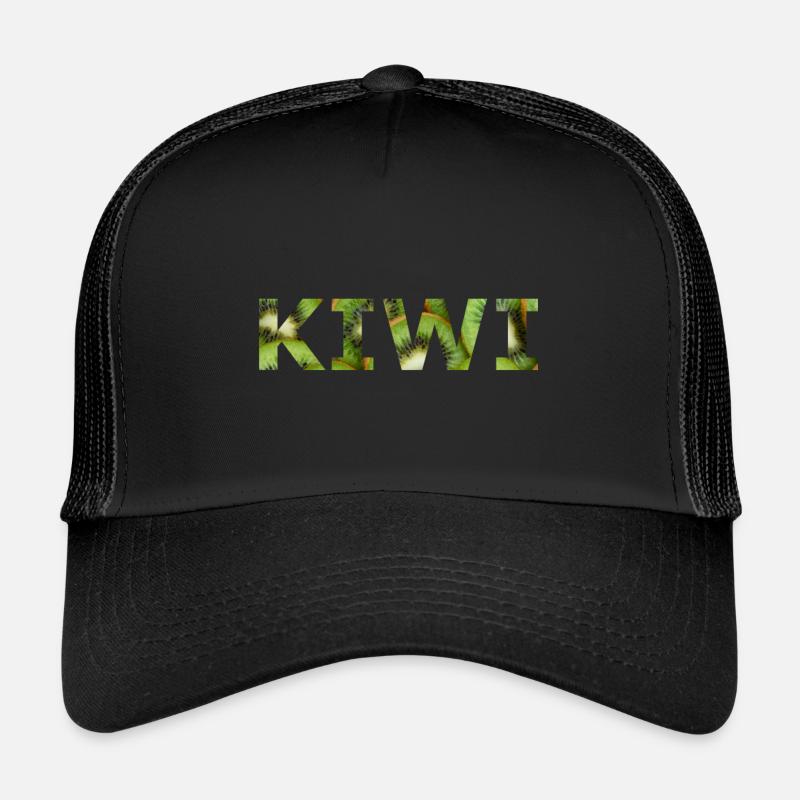 KIWI DESIGN - Trucker Cap - Schwarz/Schwarz
