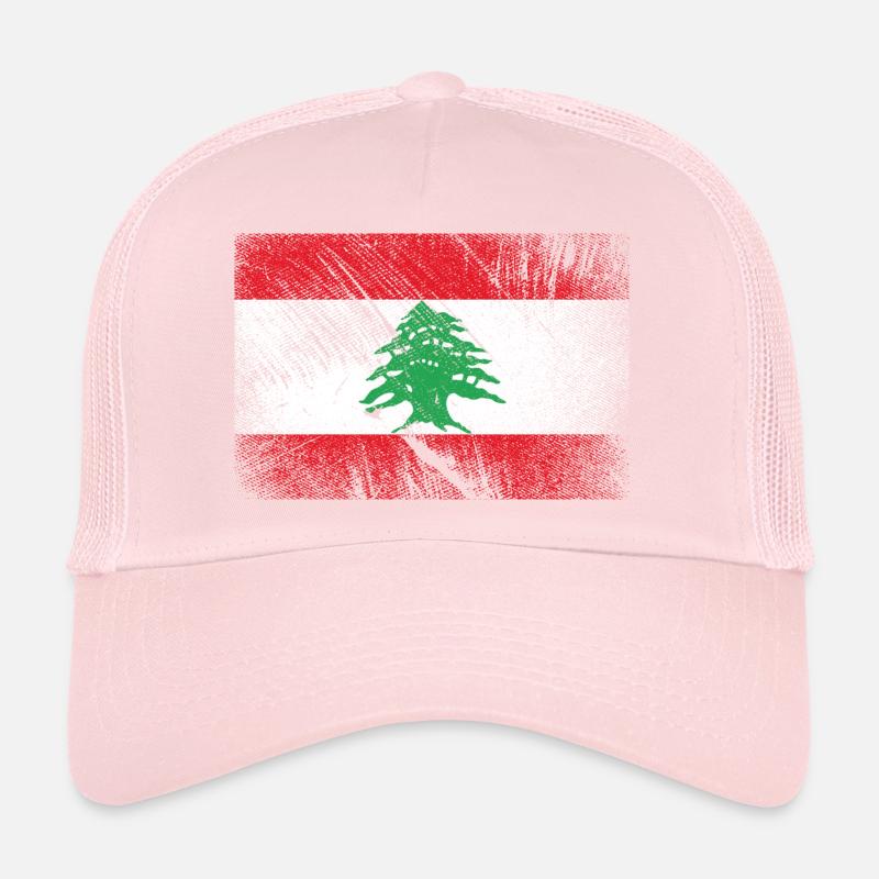 Drapeau du Liban - Vintage Grunge Casquette trucker 