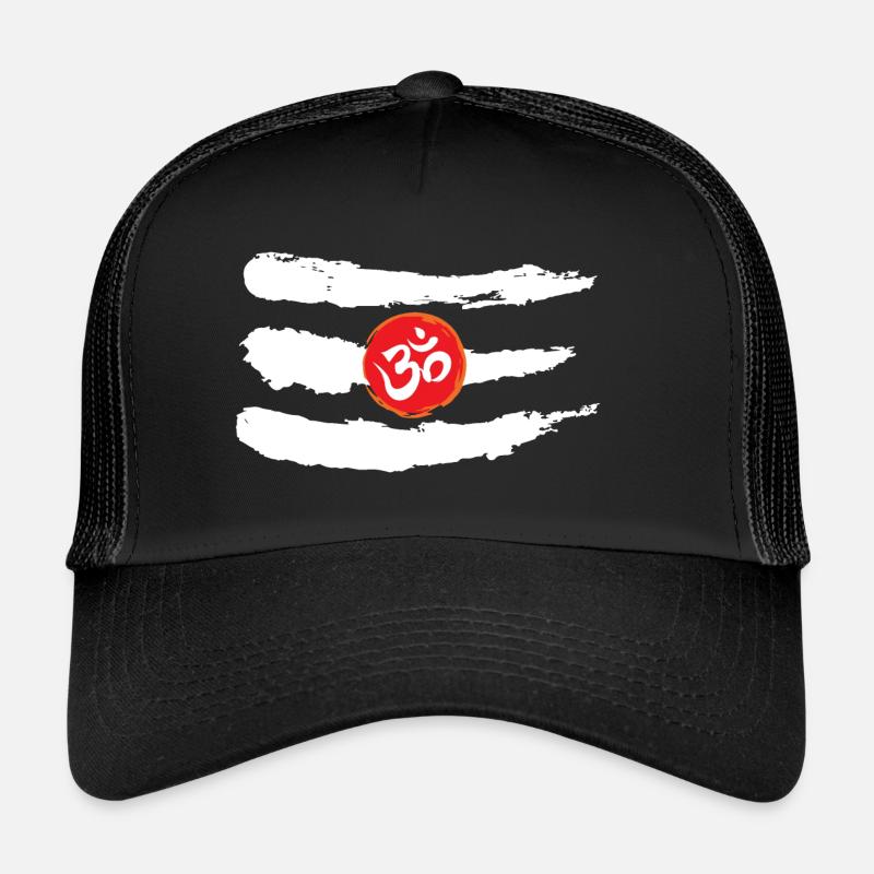 Third Eye Shiva OM White Theme Trucker Cap