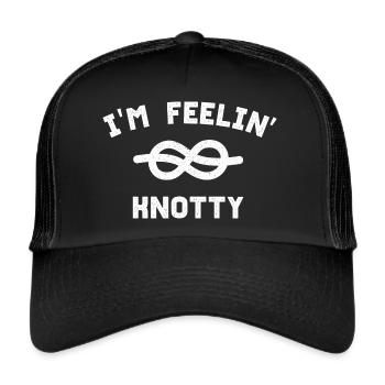 Klettern Knoten Bouldern Bergsteiger Kletterer - Trucker Cap - Schwarz/Schwarz - Vorne