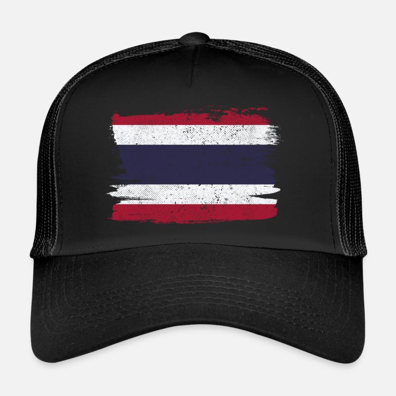 Drapeau de la Thaïlande Drapeau de la paix Vintage Casquette trucker 