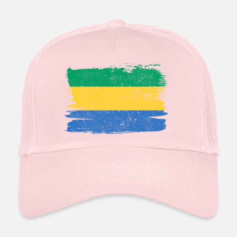 Drapeau du Gabon Drapeau Paix Vintage Casquette trucker 