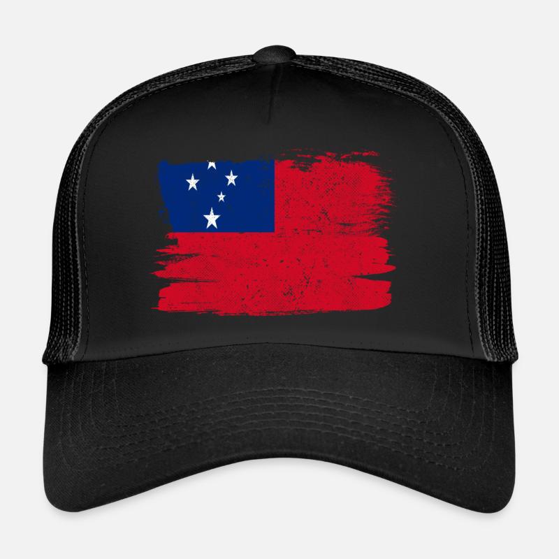 Samoa Flag Flag Peace Vintage - Trucker Cap - black/black