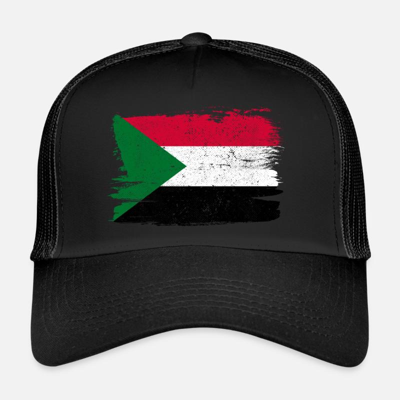 Drapeau du Soudan drapeau paix Vintage Casquette trucker 
