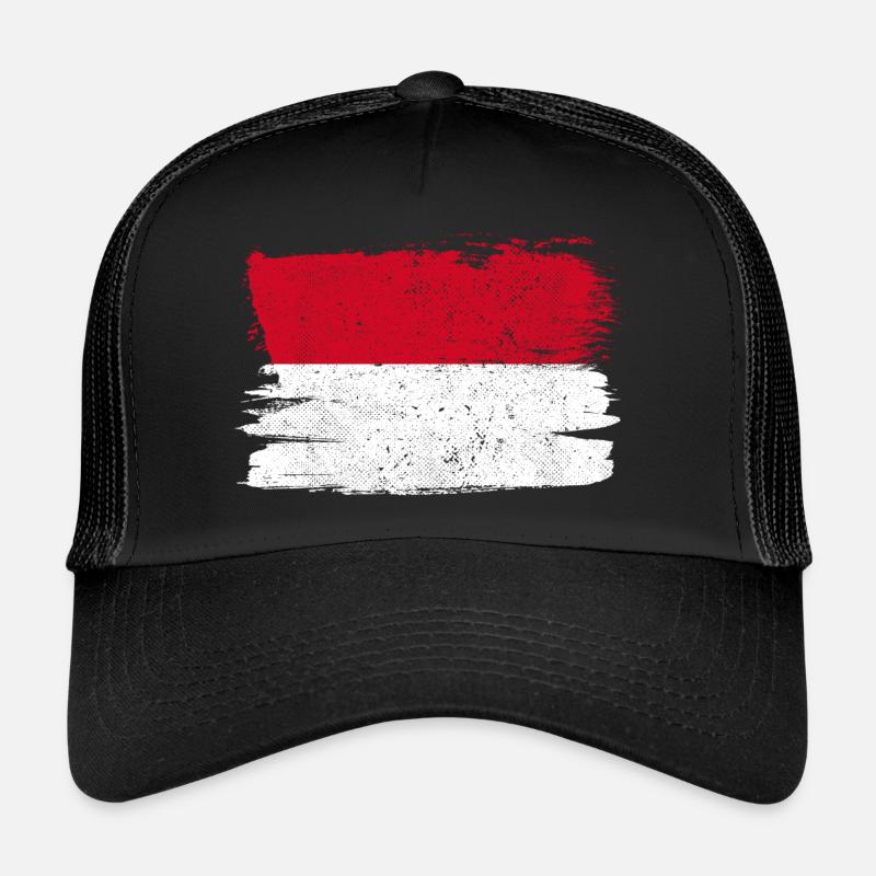 Drapeau de Monaco Drapeau de la Paix Vintage Casquette trucker 