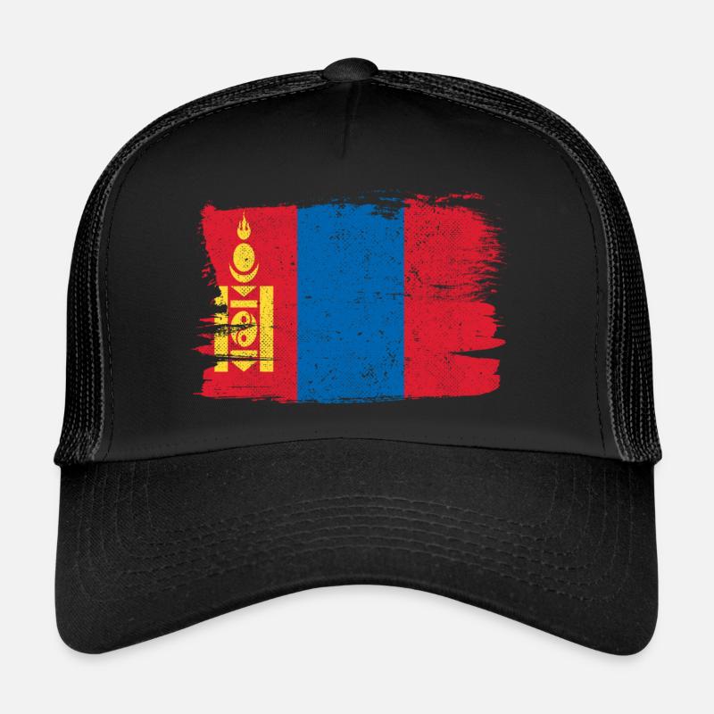 Mongolie drapeau drapeau paix Vintage Casquette trucker 