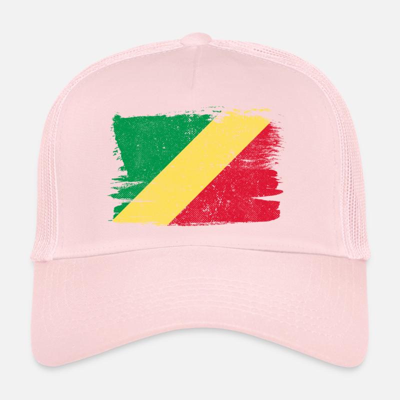 République du Congo Drapeau Drapeau Paix Vintage Casquette trucker 