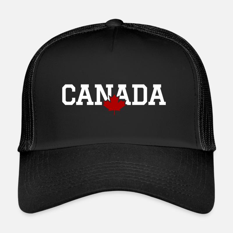 KANADA - Maple Leaf - Trucker Cap - Schwarz/Schwarz