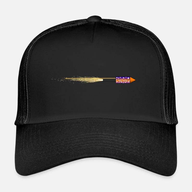 Fusée de feux d'artifice du Nouvel An Casquette trucker 