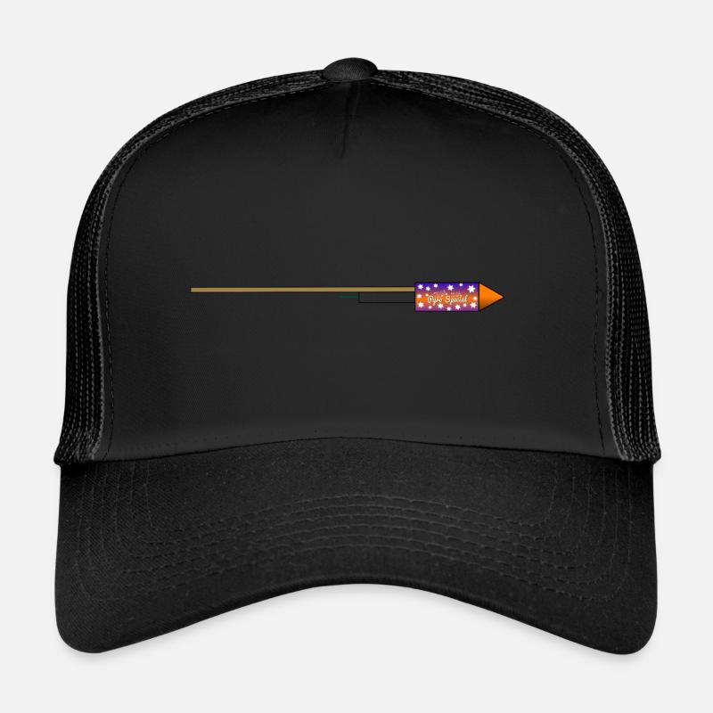 Silvester Rakete - Trucker Cap - Schwarz/Schwarz