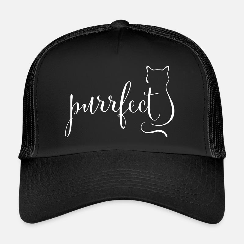 purrfect - Trucker Cap - Schwarz/Schwarz
