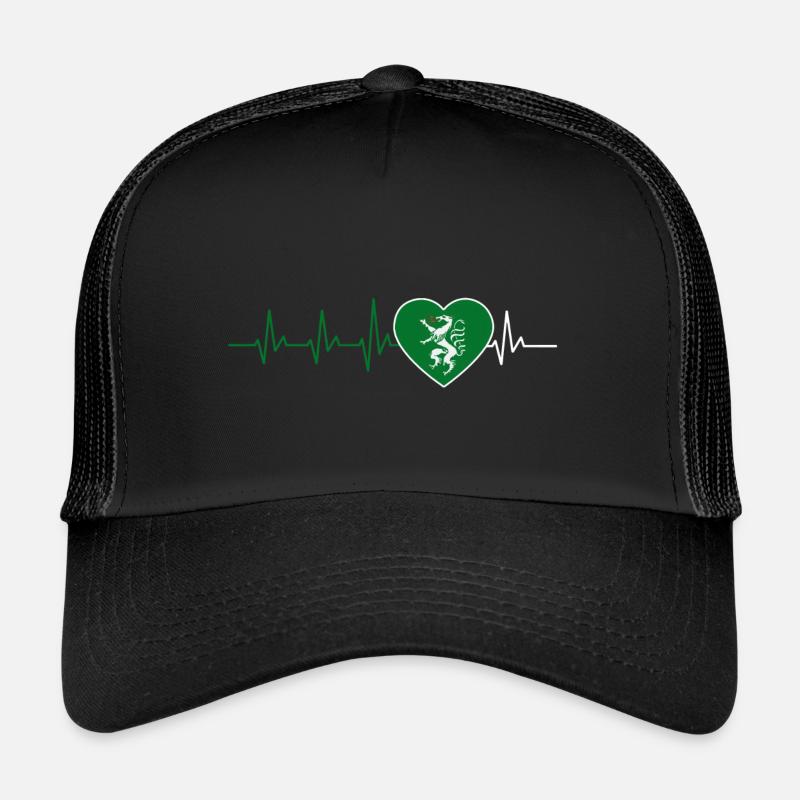 STEIERMARK WAPPEN STEIRER GRÜNES HERZ GESCHENK - Trucker Cap - Schwarz/Schwarz