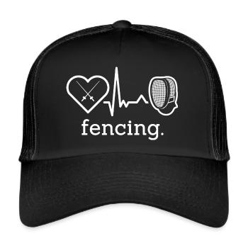 Fechter Fencing Fencer Fechtsport Fechten - Trucker Cap - black/black - Front