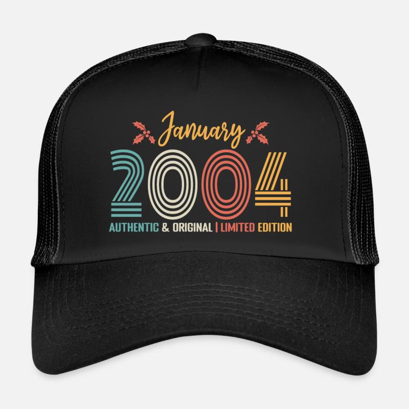 Janvier 2004 anniversaire Janvier 2004 rétro Casquette trucker 