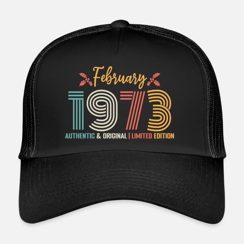 Februar 1973 Geburtstag Februar 1973 Retro Trucker Cap