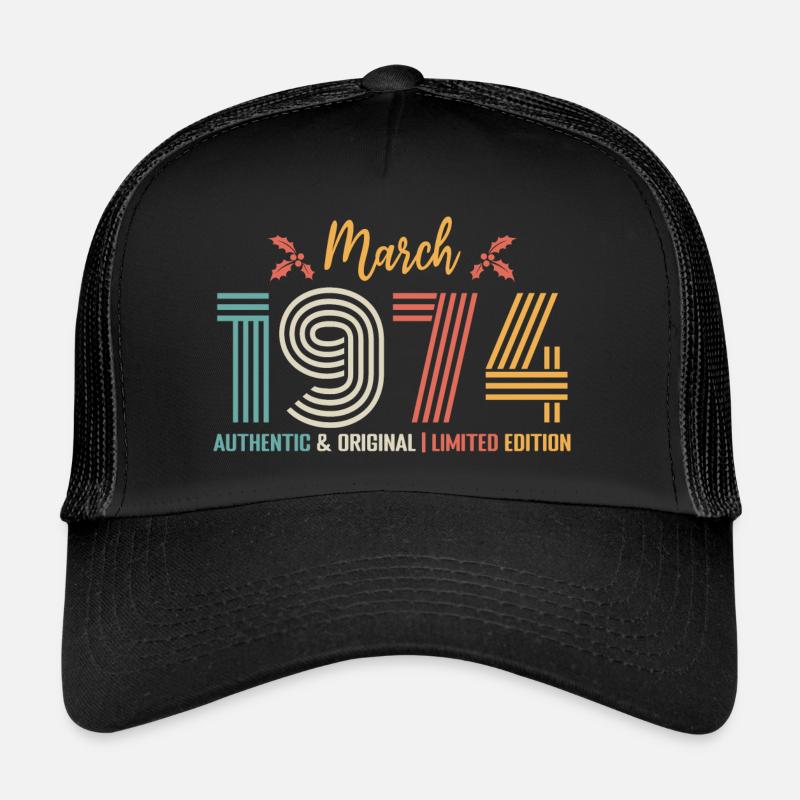 Mars 1974 anniversaire Mars 1974 rétro Casquette trucker 