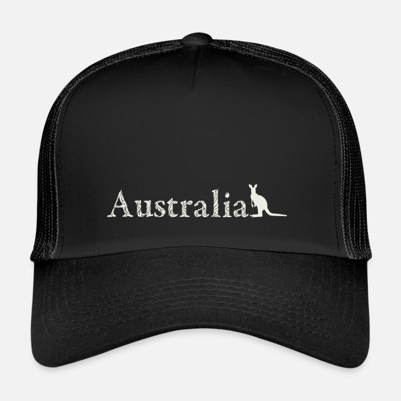 Australia - Kangaroo - Trucker Cap - black/black