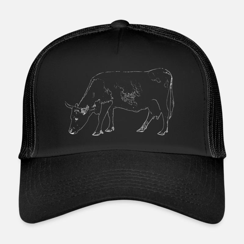 Vache - Casquette trucker  - noir/noir