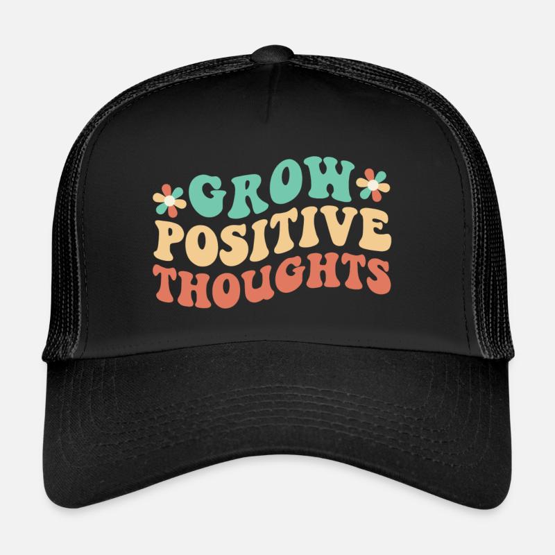 Développer des pensées positives - Casquette trucker  - noir/noir