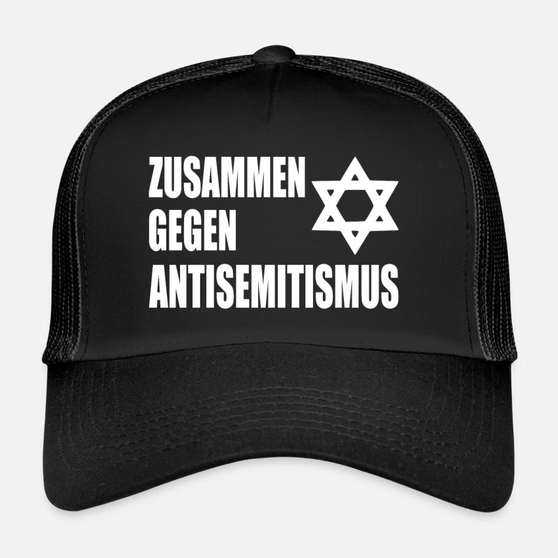 zusammen gegen antisemitismus - Trucker Cap - Schwarz/Schwarz