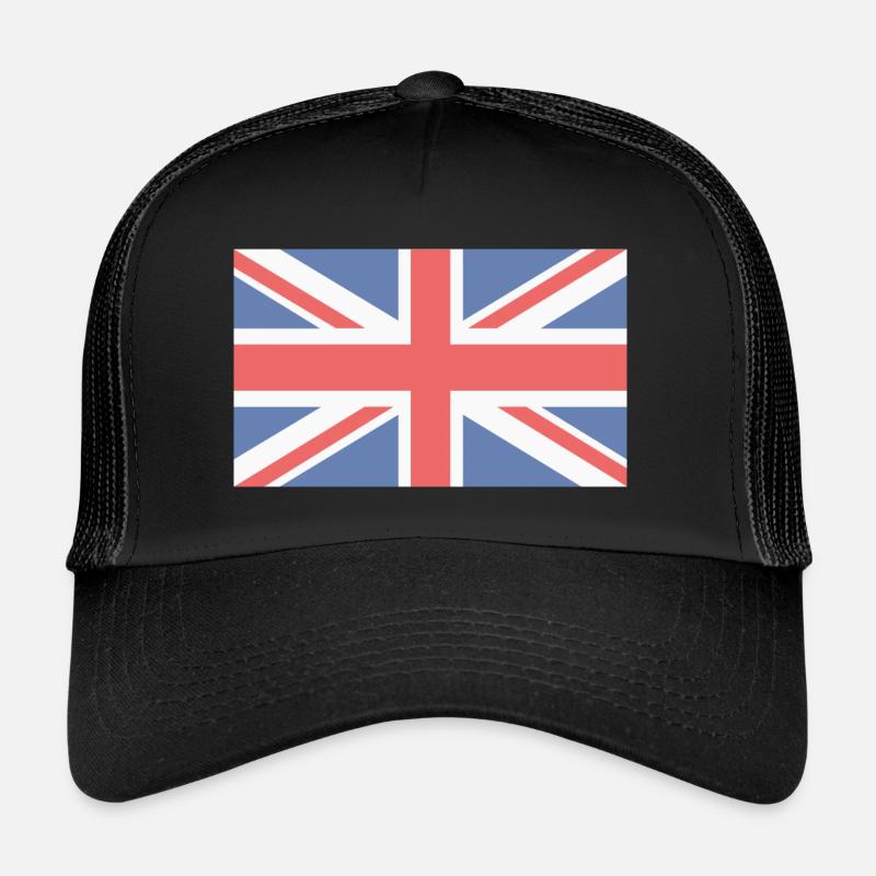 Drapeau britannique drapeau britannique - Casquette trucker  - noir/noir