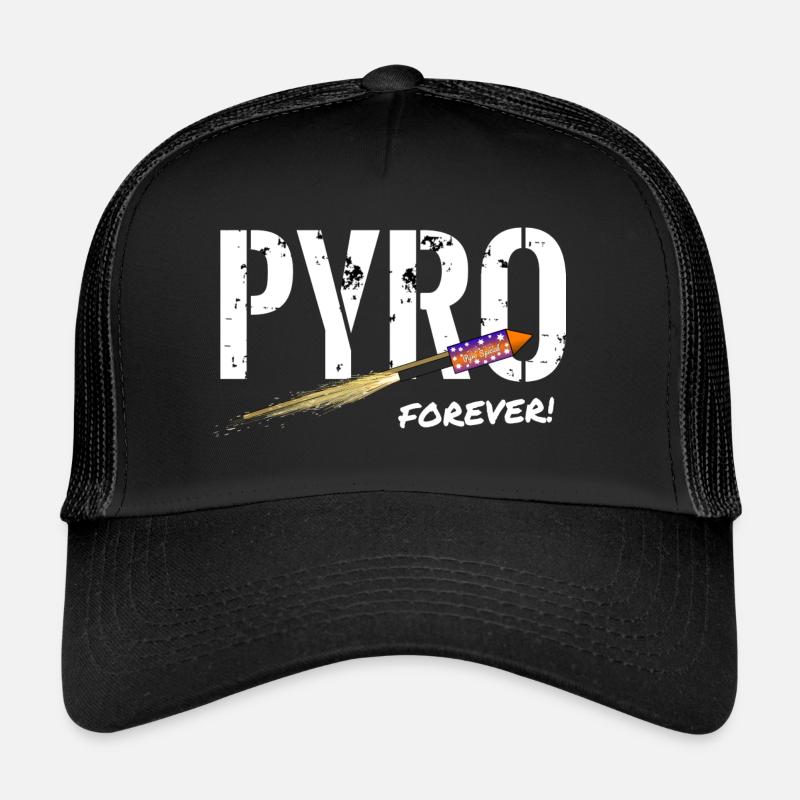 Pyro Forever rocket Trucker Cap