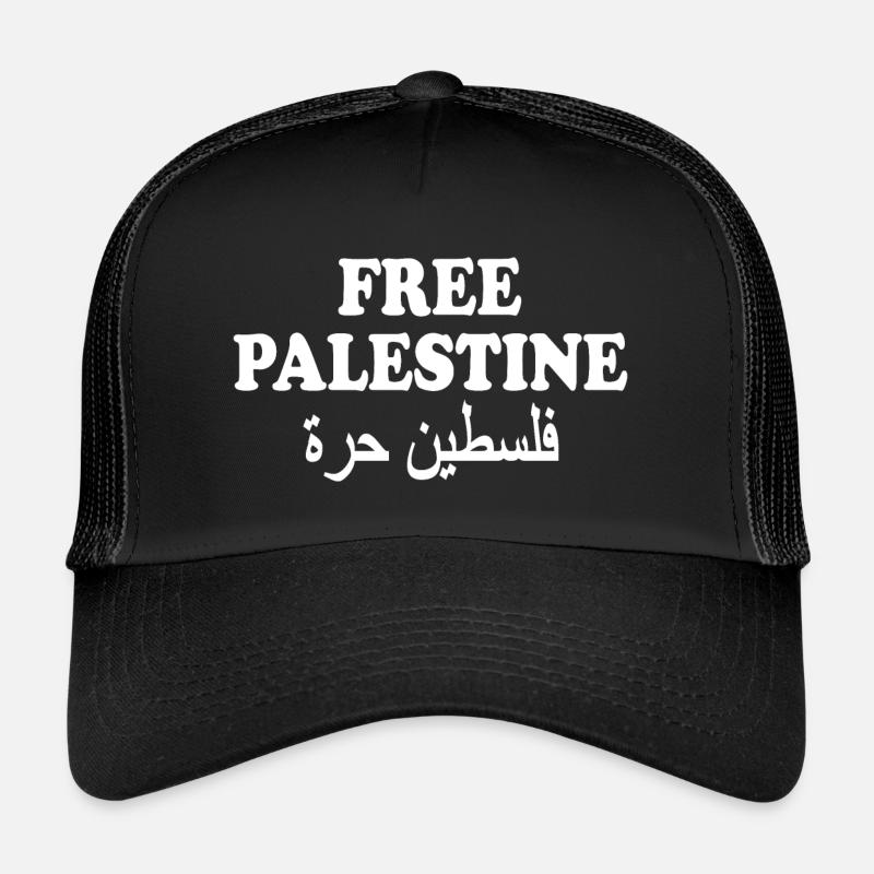 Free palestine - Trucker Cap - Schwarz/Schwarz