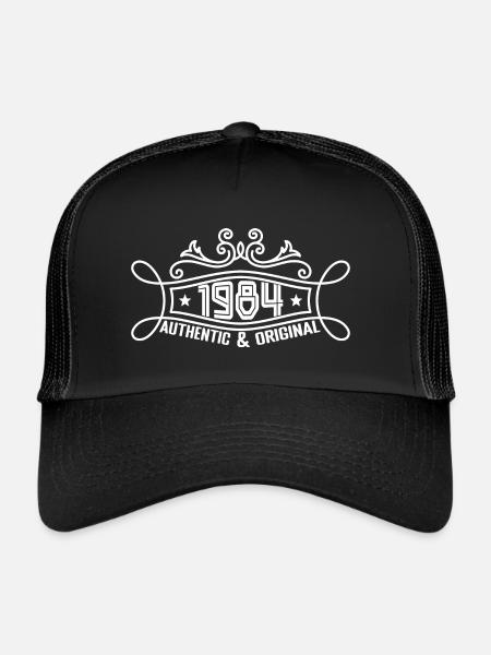 Birthday 1984 Birthday Born in 1984 Year - Trucker Cap - black/black - Front