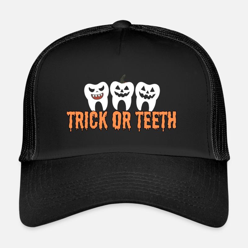 Trick Or Teeth - Halloween Design Trucker Cap