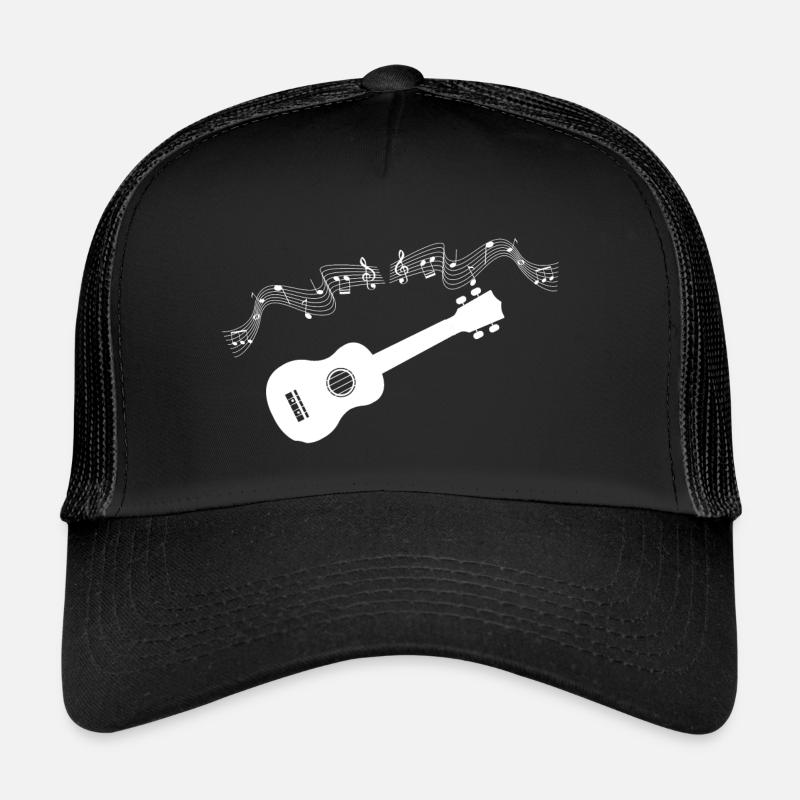 Ukulele - Trucker Cap - Schwarz/Schwarz