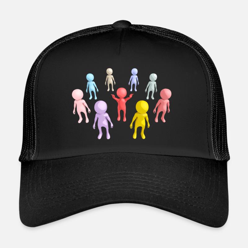 Groupe avec figures 3D Casquette trucker 