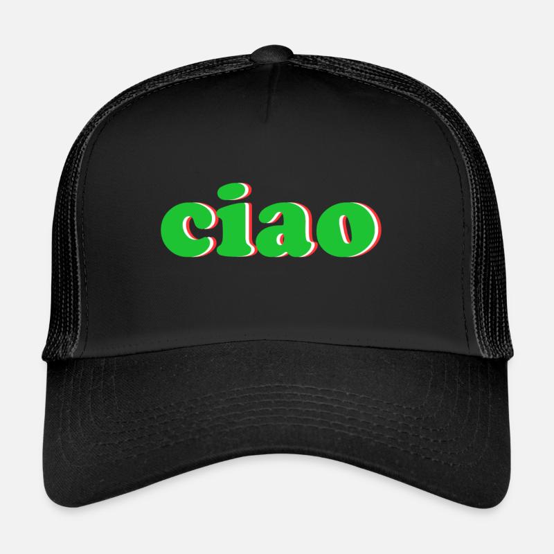 ciao italia - Trucker Cap - Schwarz/Schwarz