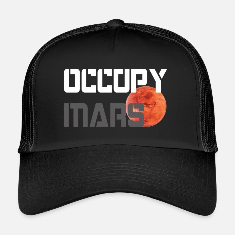 OCCUPY MARS - Trucker Cap - black/black