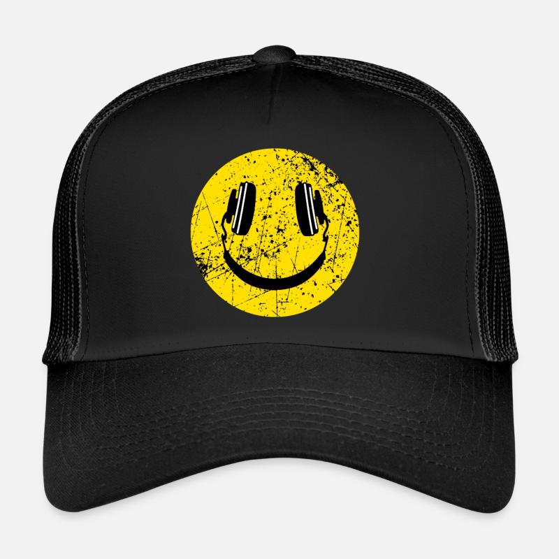 Musik Kopfhörer Smile - Trucker Cap - Schwarz/Schwarz