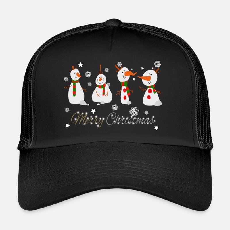 Bonhommes de neige flocon de neige joyeux Noël 2020 Casquette trucker 