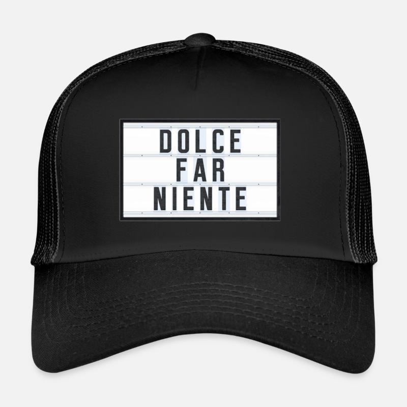 DOLCE FAR NIENTE - Trucker Cap - Schwarz/Schwarz
